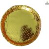 Golden Round Printed Paper Plate - Image 2