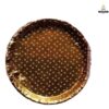 Golden Round Printed Paper Plate
