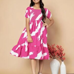 Short Sleeves Midi Dress