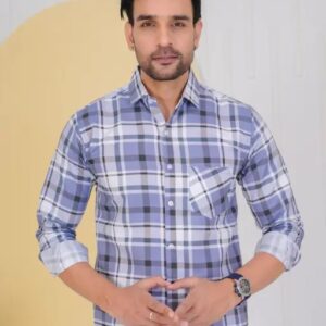 Men's Long Sleeve Plaid Casual Shirt