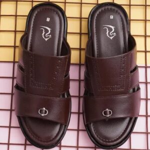 Leather flip flops for men