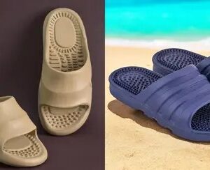 Alive Beige Blue Combo Slipper