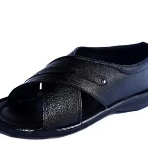 Synthetic Black Sandals