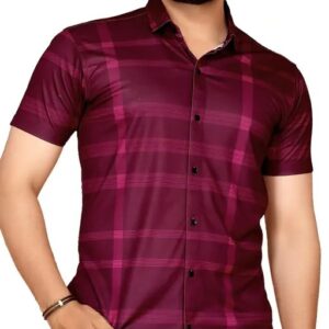 Men's Printed Regular Spread Collar Shirt