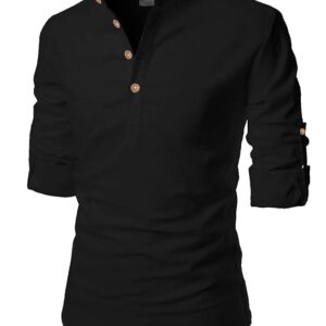 Men's Slim Cotton Kurta Shirt