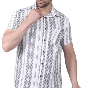 Men's Cotton Sleeves Striped Casual Shirt