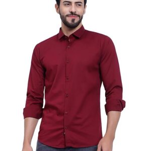 Men's Regular Fit Cotton Solid Casual Shirt