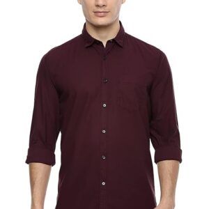Men's Solid Slim Fit Casual Shirt