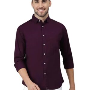 Men's Solid Slim Fit Cotton Shirt