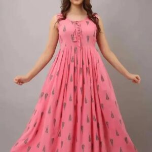 Anarkali Sleevless Long Kurti