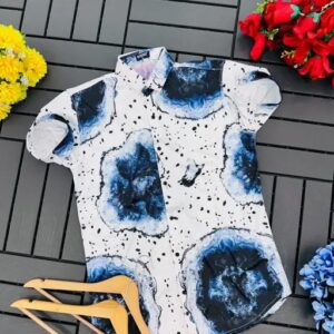 Blue White Printed Shirt