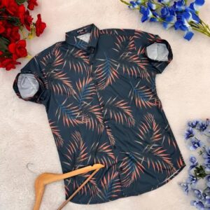 Blue Printed Men's Shirt