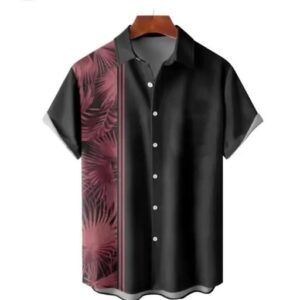 Print Black Men's Shirt