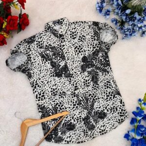 White Printed Men's Shirt