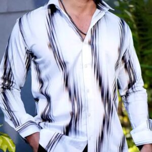 Print White Men's Shirt