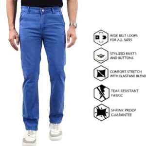 MEN BLACK COTTON JEANS
