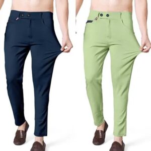 Blue and Olive Green Color Pant
