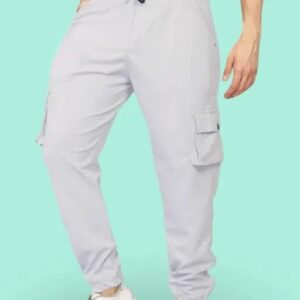 Men's White Cargo Trousers