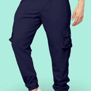 Men's Blue Cargo Trousers
