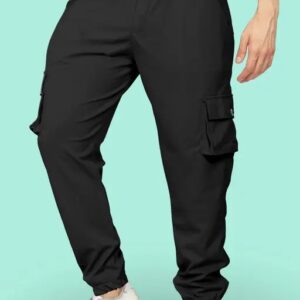 Men's Black Cargo Trousers