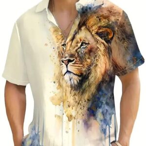 Multicolor Print Men's Shirt