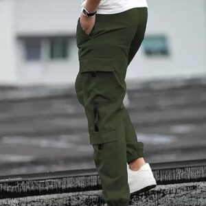Olive Color Cargo Joggers