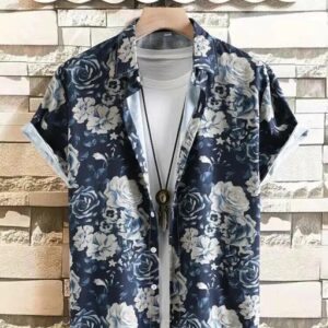 Blue & White Flower Shirt