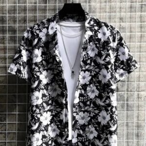 Black & White Flower Shirt