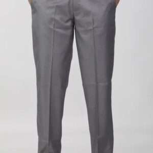 Men's Solid Grey Trousers