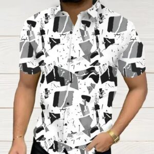 White Print Men's Shirt