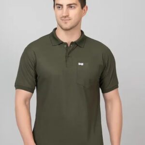 Olive polo neck t shirt