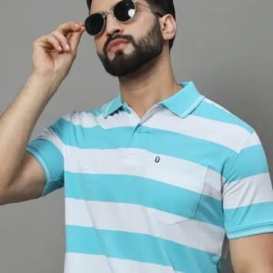 Polo Collar Striper T Shirt