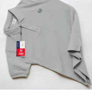 Cotton Light Grey Polo T Shirt